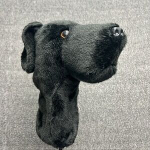 Daphne Black Lab Dog Golf Club Headcover Plush Driver Head Cover Animal Novelty